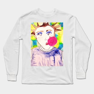 Bubble Gum Punk Chick Long Sleeve T-Shirt